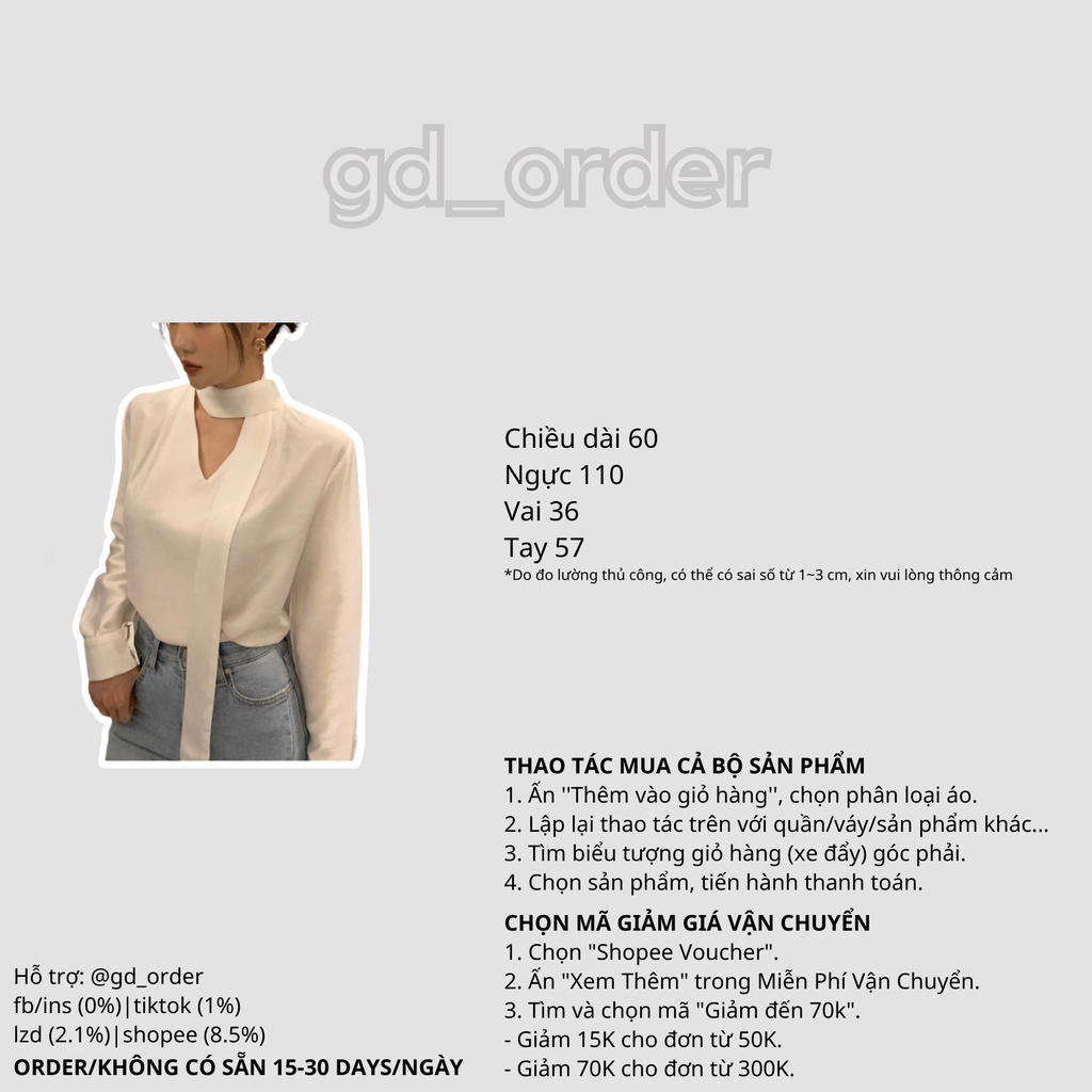 A19|Áo sơ mi kiểu nữ công sở hàn quốc đẹp kèm đai cổ chất lụa cao cấp gd_order
