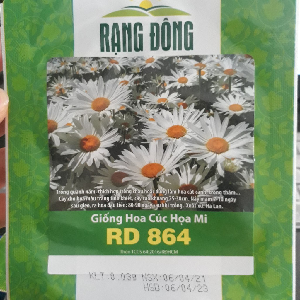 [Seeds] Hạt giống Hoa Cúc Họa Mi Rado, đóng gói 0.03gr