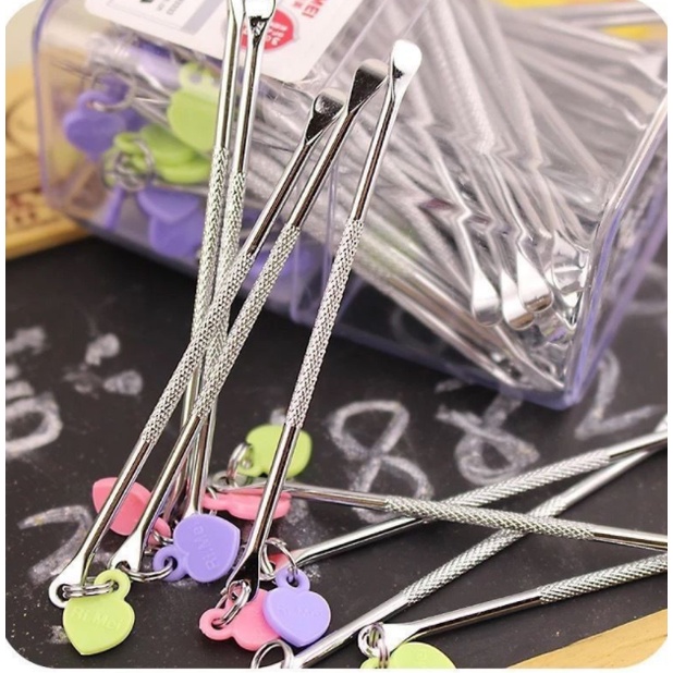 🍉Dụng cụ lấy ráy tai thép chống rỉ, có móc treo vào chìa khóa DUASHOP