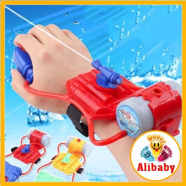 Súng Nước Đồ Chơi đeo tay - Súng Phun Nước Kiểu Máy Bắn Tơ Người Nhện Đeo Tay E990
