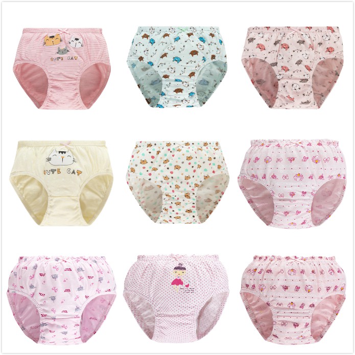 Quần Lót Cotton In Họa Tiết Ngẫu Nhiên Thời Trang Cho Bé Trai B148