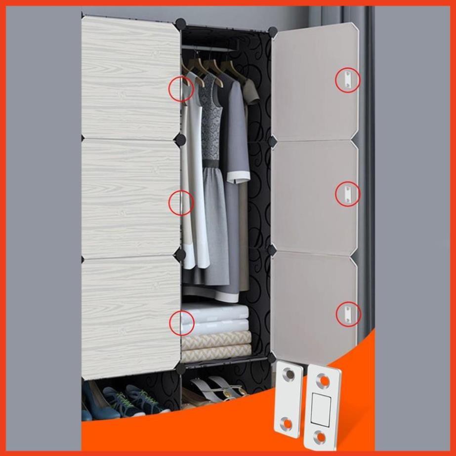 Bộ nam châm đóng chốt cửa tự động gắn dán cửa tủ lạnh, tủ quần áo, chạn bếp