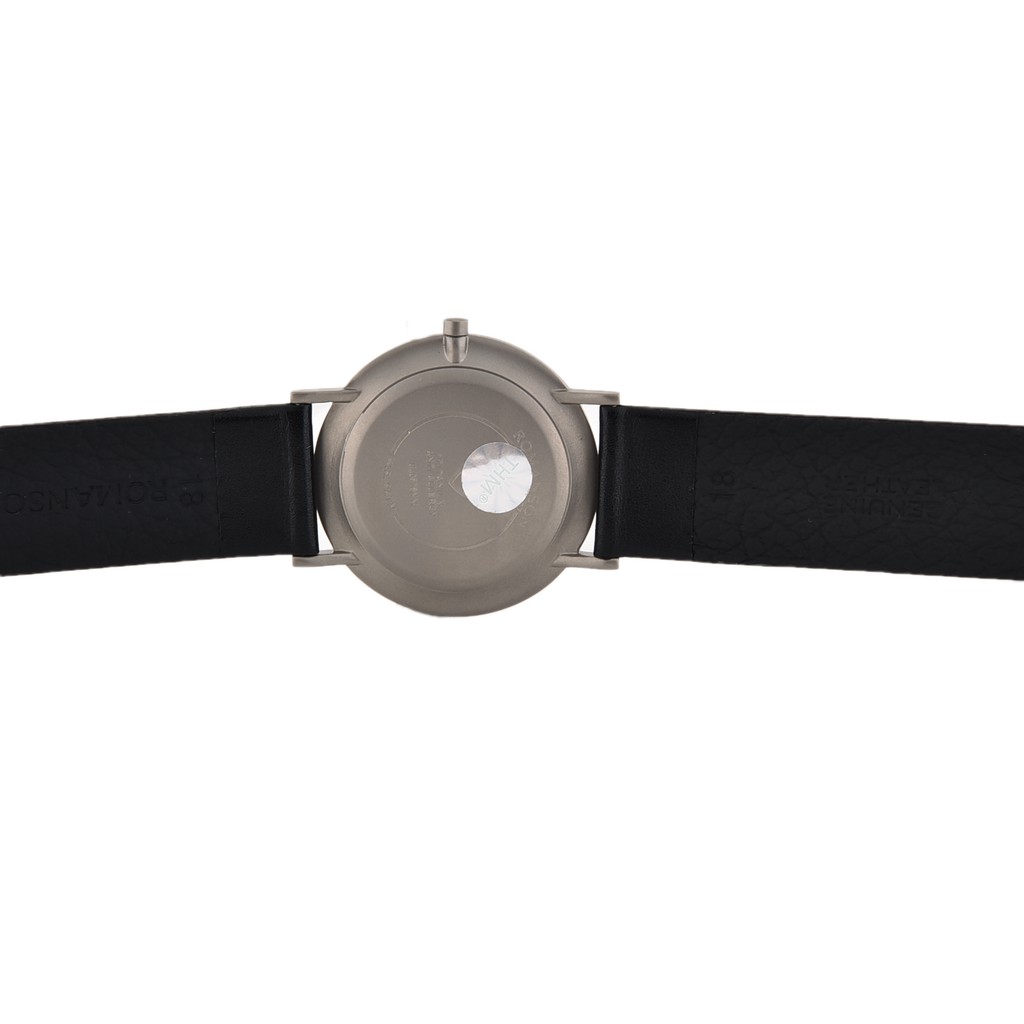 Đồng hồ Romanson Men Watch UL0576NMWBK nam mặt mỏng máy Thụy Sĩ vỏ Titanium, kính chống xước dây da cao cấp chính hãng