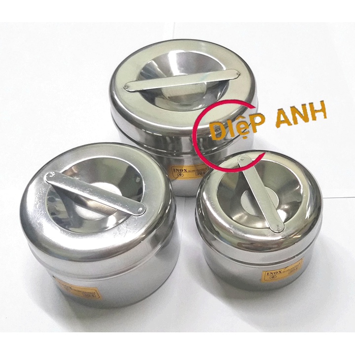 Bộ dụng cụ inox- Hộp bông gòn- hộp dụng cụ chữ nhật- khay quả đậu- trụ cắm pank