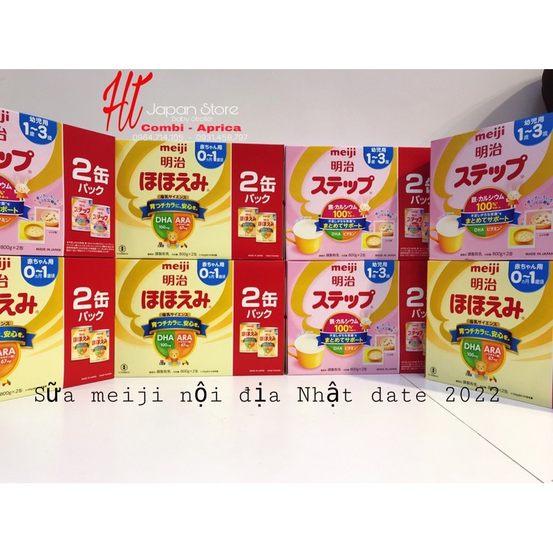 Sữa Meiji nội địa Nhật set 2 lon 800gr MẪU MỚi