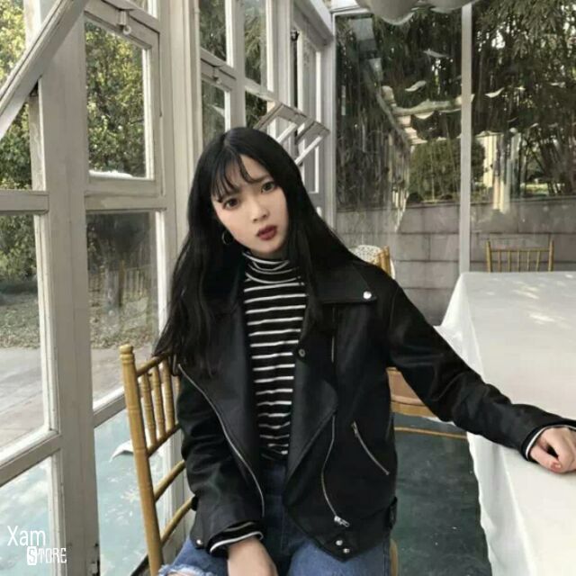 Áo khoác Jacket da nữ (có ảnh thật)