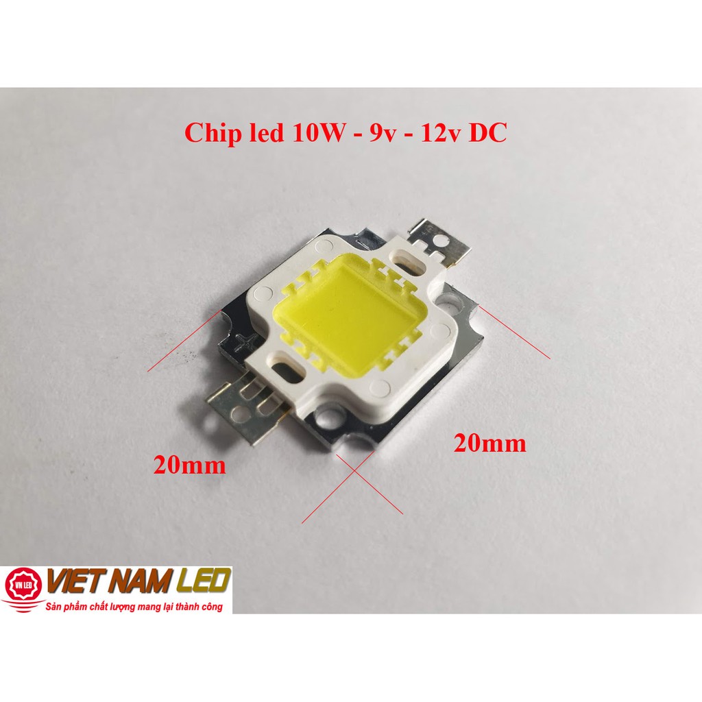 Bóng Đèn Led 10W Sáng Trắng - Chip Led Trắng 6000K 9-12VDC Siêu Sáng