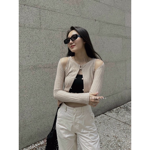 [ẢNH THẬT ĐỘC QUYỀN SMOR.VN] SET BỌC NÚT KOHA ( kèm áo dây trong )