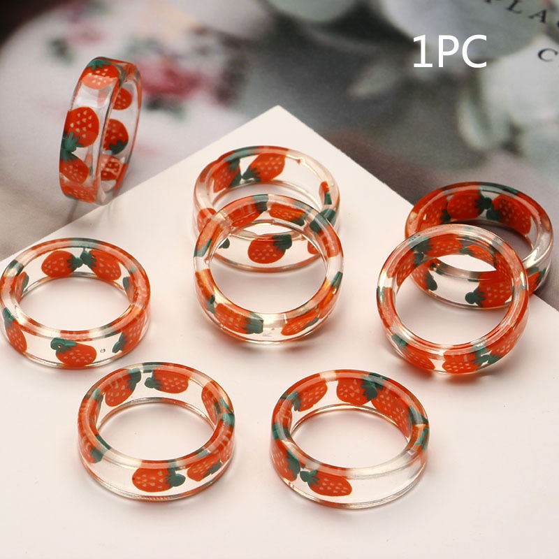Nhẫn Nhựa Hình Trái Cây Đơn Giản Thời Trang Cho Nữ