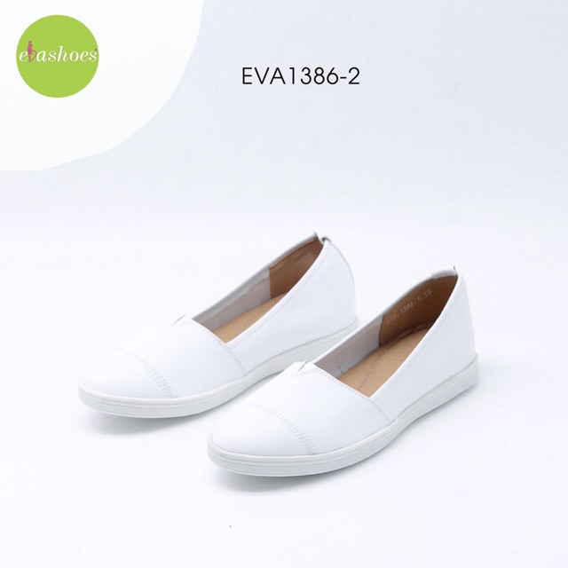 Giày Slipon Độn Đế Viền Chỉ Khâu Da Tổng Hợp 3cm Evashoes - Eva1386-2