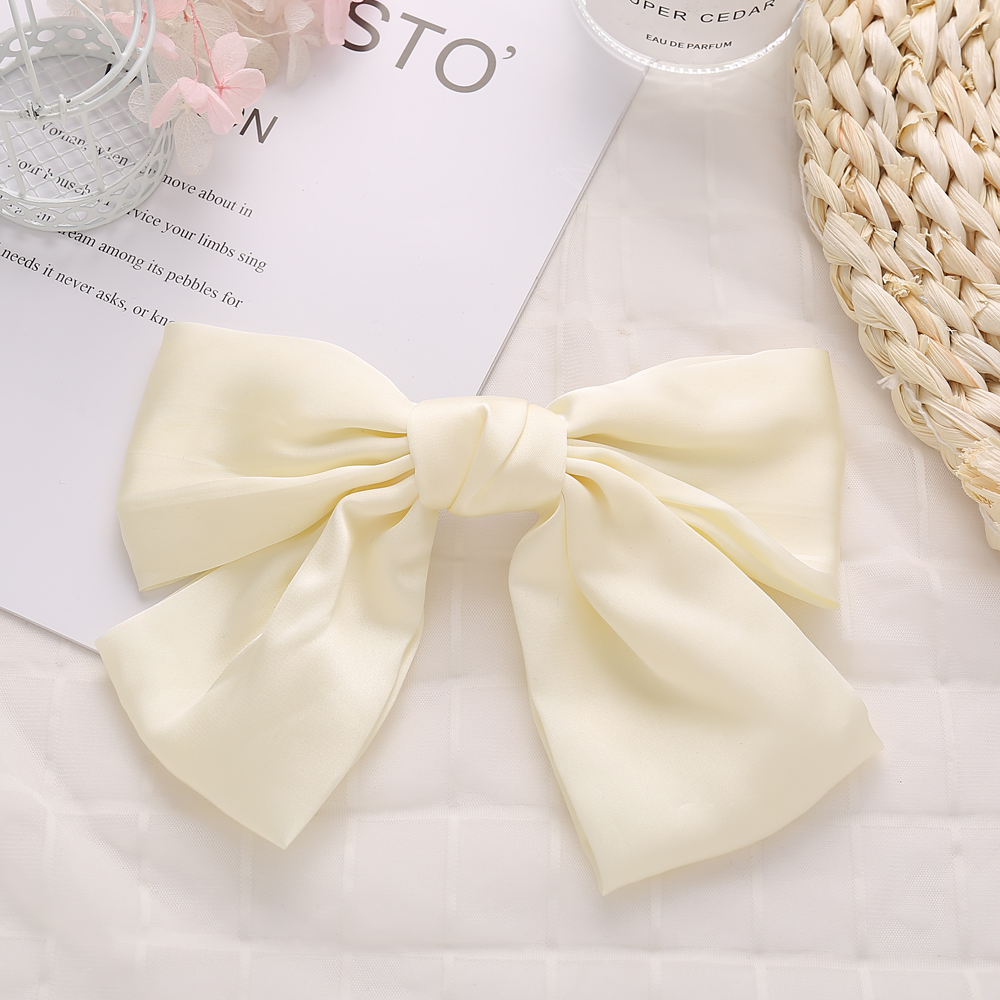 iF YOU Kẹp tóc đính nơ nhiều màu sắc tùy chọn phong cách Hàn Quốc cho nữ