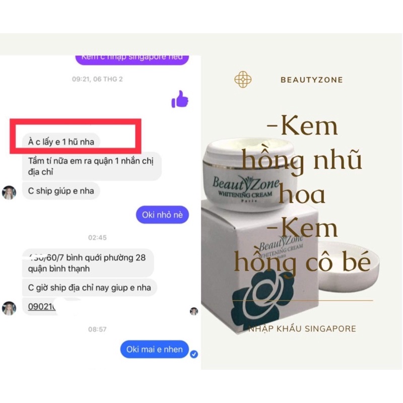 Kem hồng nhũ hoa beautyzone (combo 5 hũ ) | BigBuy360 - bigbuy360.vn