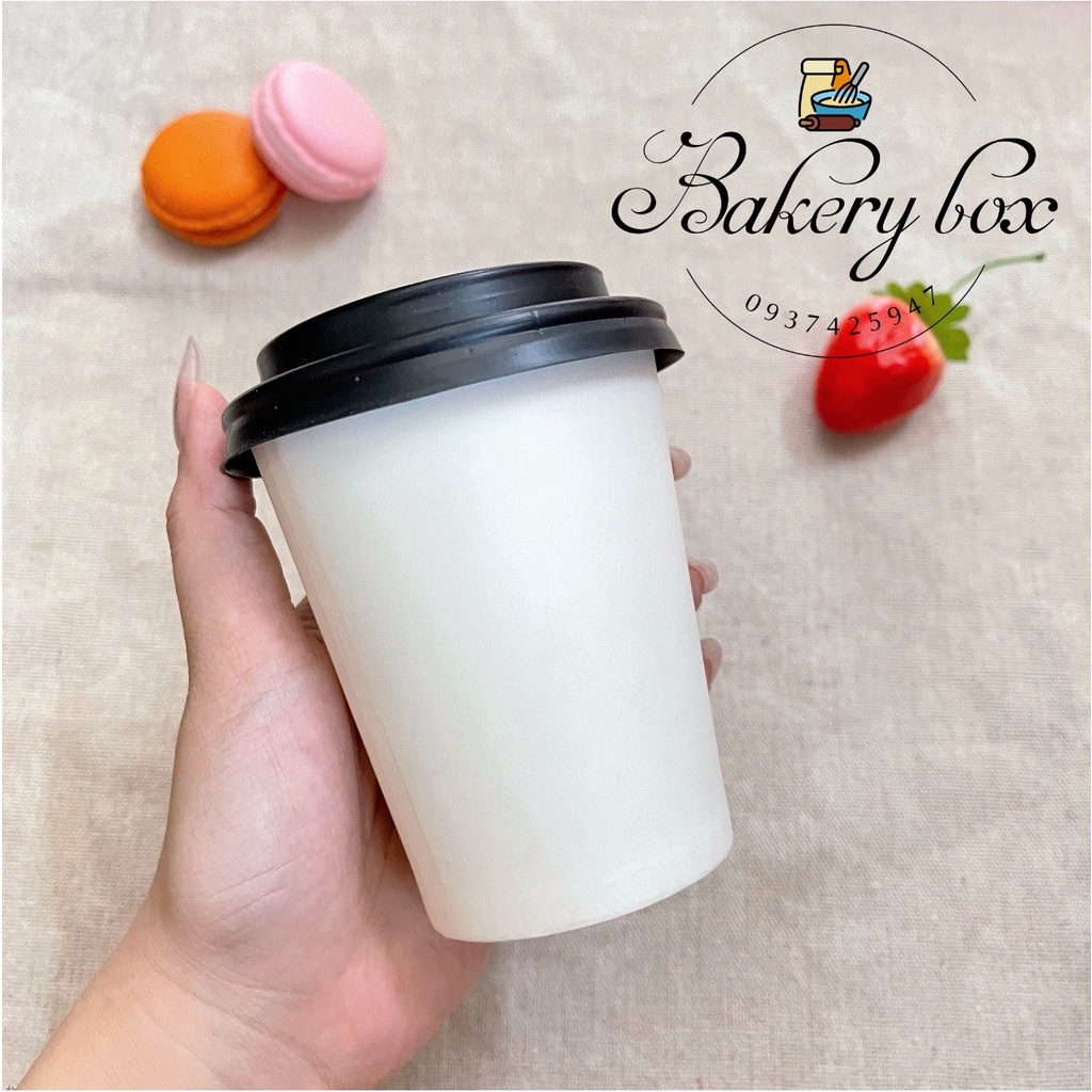 100 Ly Giấy 9oz 270ml Đựng Cafe Sữa Nóng - Cacao - Cappuccino - Americano