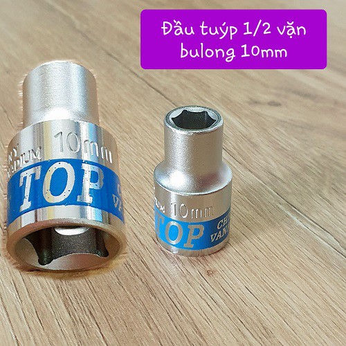 Bộ Dụng Cụ Gồm Cần Siết 1/2 Chữ L + 6 Đầu Tuýp Lục Giác 1/2 size 10,12,13,14,17,19mm