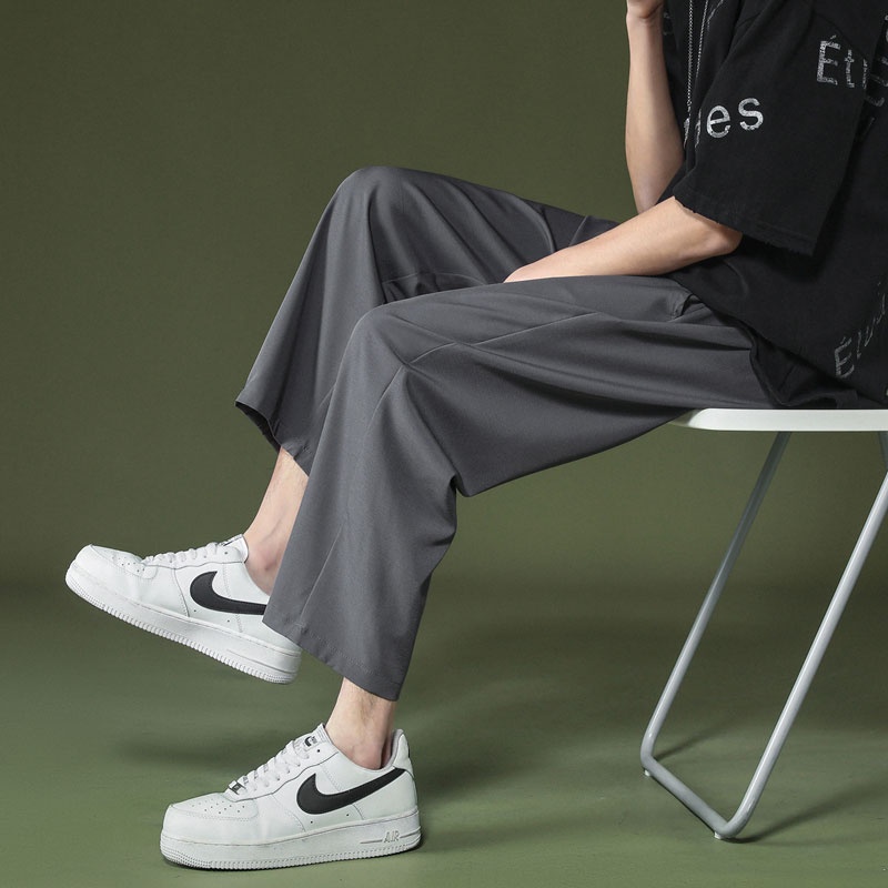 Quần ống rộng Chất Liệu Lụa Mát Thời Trang Mùa Hè Cho Nam Giới