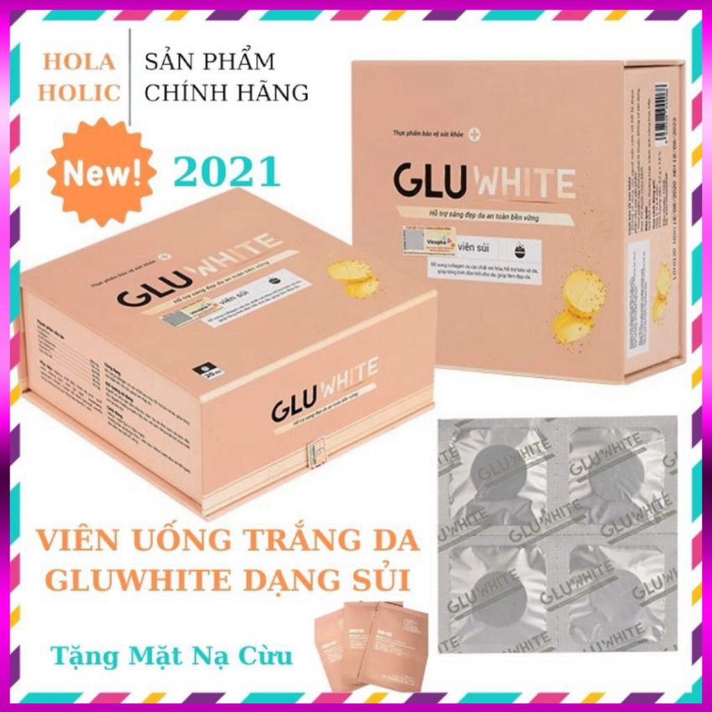Viên Uống Trắng Da GluWHITE Dạng Sủi Với Collagen, Vitamin C Hỗ Trợ Làm Đẹp Da, Giảm Mờ Nám. Hiệu Quả Sau 30 Ngày