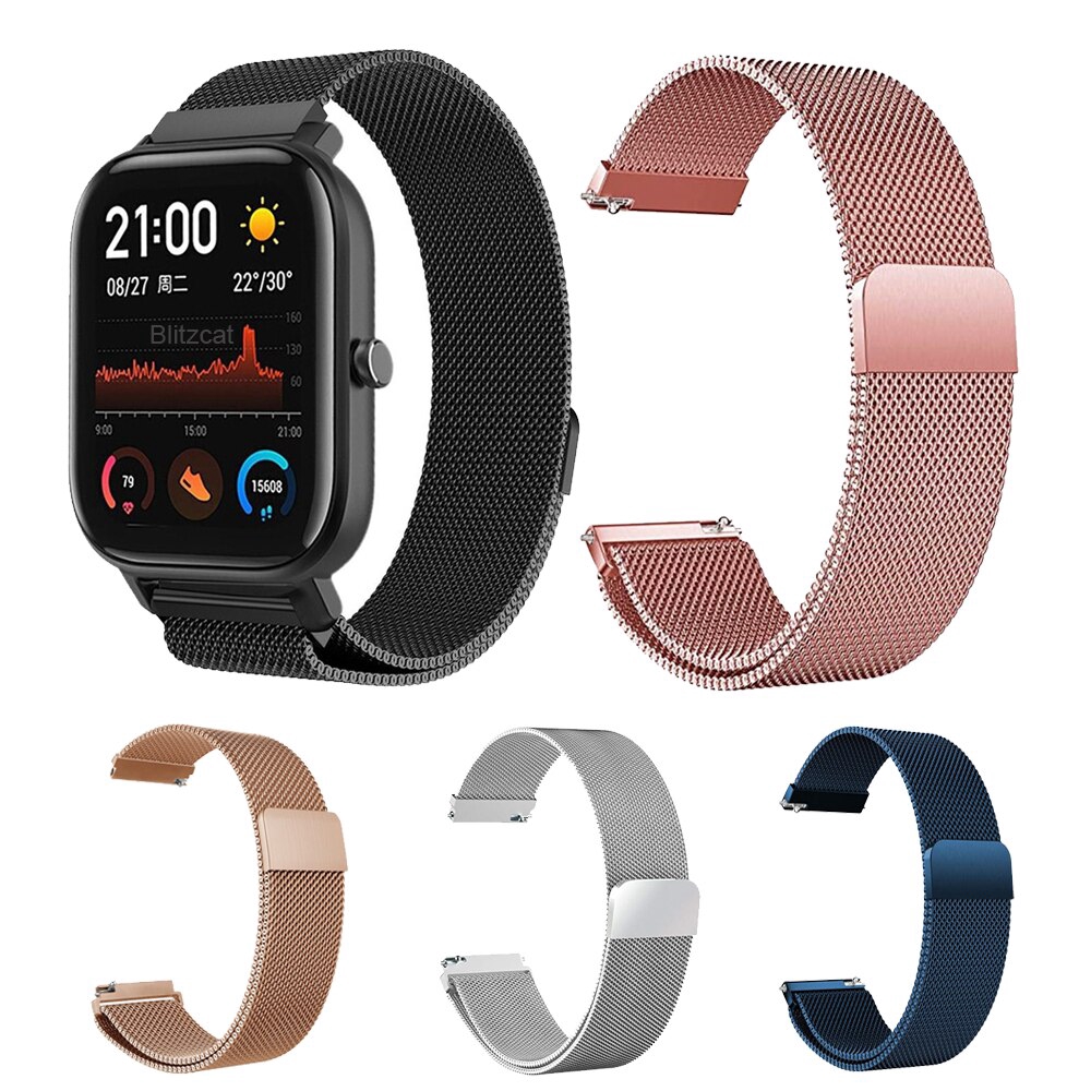 Dây đeo bằng kim loại 20mm dành cho đồng hồ thông minh Xiaomi Huami Amazfit GTS