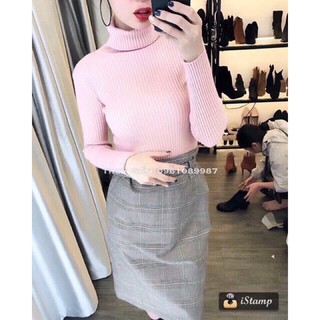 Áo len cổ cao len tăm mới về