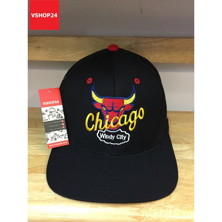 MŨ SNAPBACK VNXK CAO CẤP MITCHELL & NESS CHICAGO BULL 246