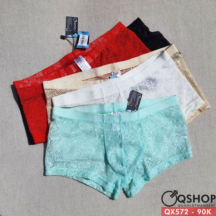 QUẦN LÓT BOXER NAM REN LƯỚI QX572 QSHOP
