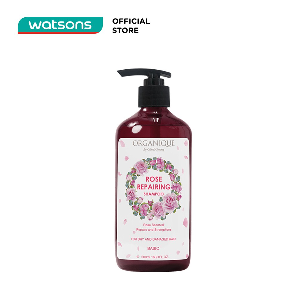 Dầu Gội Organique Dưỡng Tóc Hoa Hồng Rose Repairing Shampoo 500ml