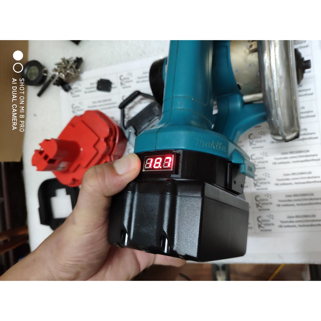 Đế chuyển pin máy Makita 18V NiCD dạng đầu đút sang dùng hộp pin cài Makita