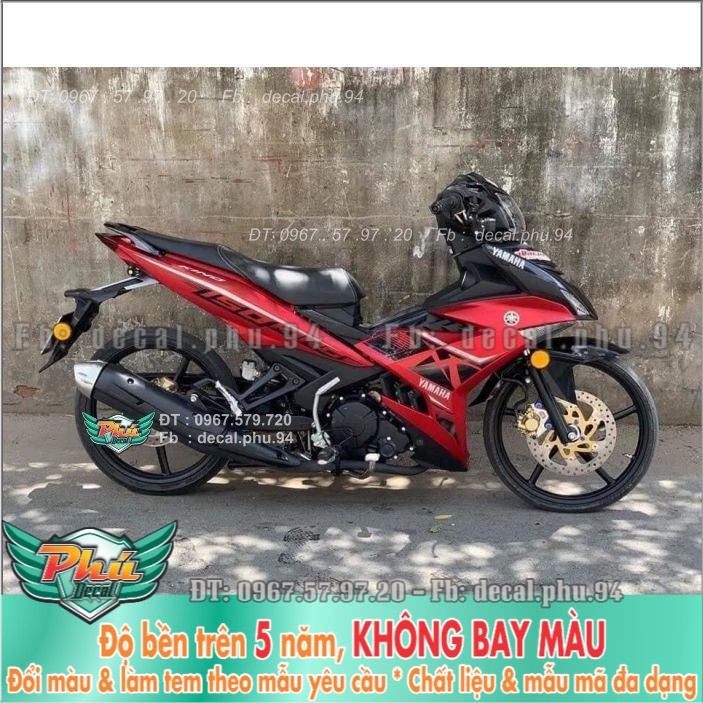 Tem rời Exciter 150 Đỏ nhám Tem rời bóng (X) -1