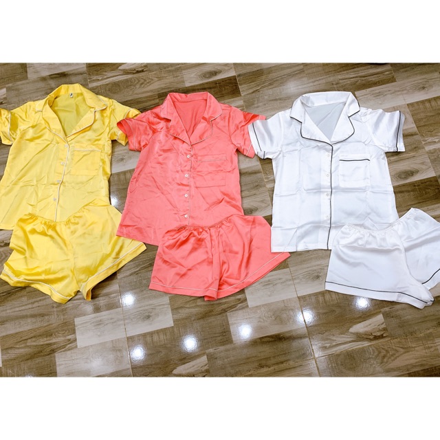 Pijama mặc nhà chất lụa ko phải phi bóng mặc siêu thích thanh lý 150k/ bộ
