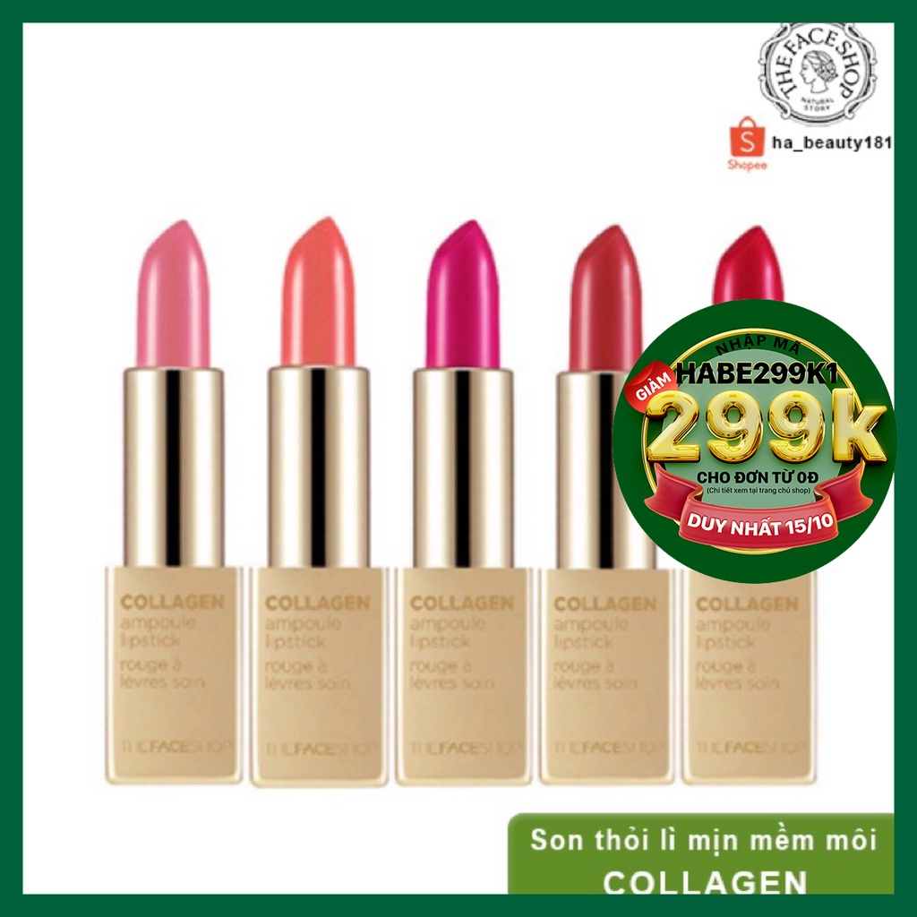 Son lì dưỡng COLLAGEN AMPOULE LIPSTICK The Face Shop