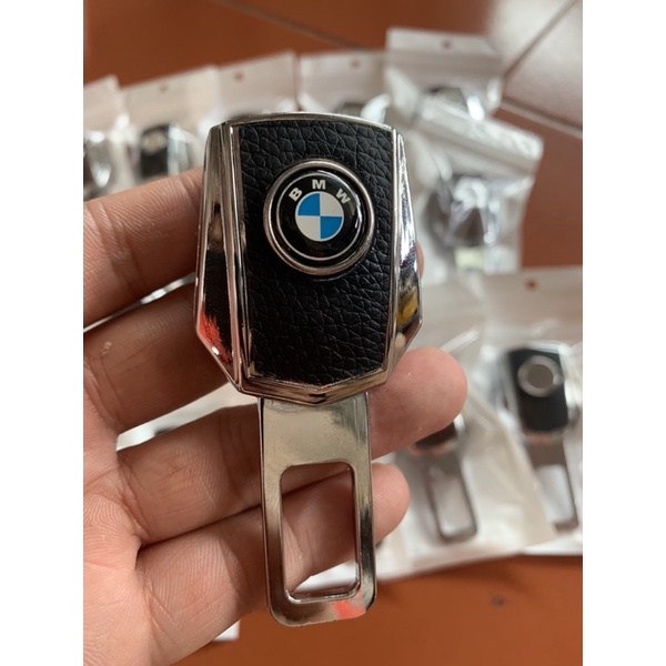 [⚡FLAST SALE⚡] Chốt khoá dây đai an toàn xe BMW, bản cải tiến hỗ trợ móc nối tiếp vật liệu inox bọc da dày dặn cao cấp