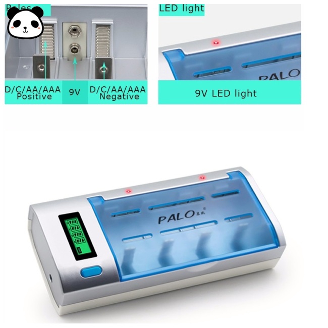 Rechargeable LCD Display Smart Screen Battery Charger for Ni-MH NI-CD AA/AAA/SC/C/D/9V Size