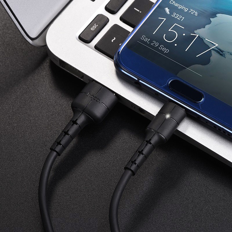 Cáp sạc USB Type C Hoco X30 dài 1.2m sạc nhanh 2.0A, có đèn LED báo sạc