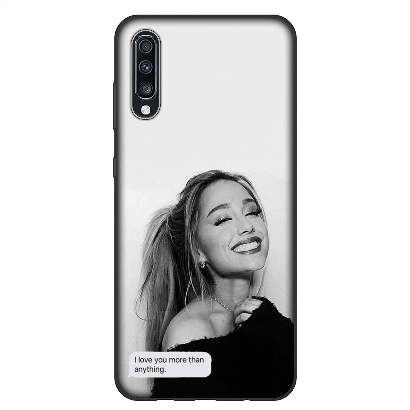 Ốp điện thoại silicon hình Ariana Grande cho Samsung Galaxy A9 A8 A7 A6 Plus J8 2018 + A21S A70 M20 A6+ A8+ 6Plus