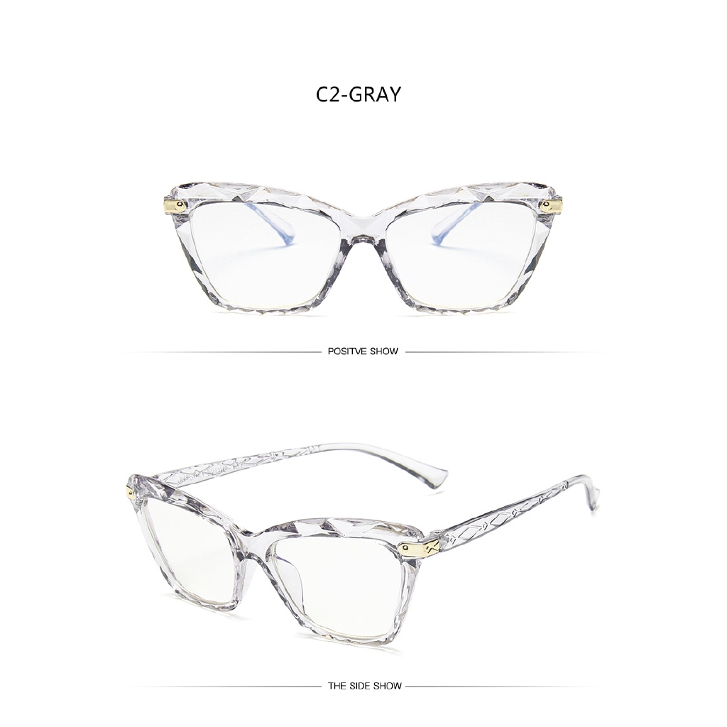 Mắt Kính Gọng Đa Giác Chống Ánh Sáng Xanh Thời Trang