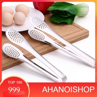 Dụng cụ kẹp inox 304 gắp thức ăn, gắp đá, gắp đồ hấp nóng nướng thực phẩm cao cấp đẹp dày dặn lỗ 18-28cm