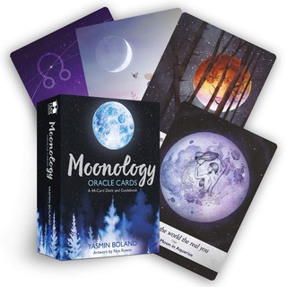 Bộ Bài Moonology Oracle Cards Tarot bài chiêm tinh dự đoán 44 lá tặng đá thanh tẩy