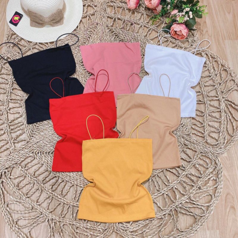 Áo 2 dây bún croptop phiển bản mới