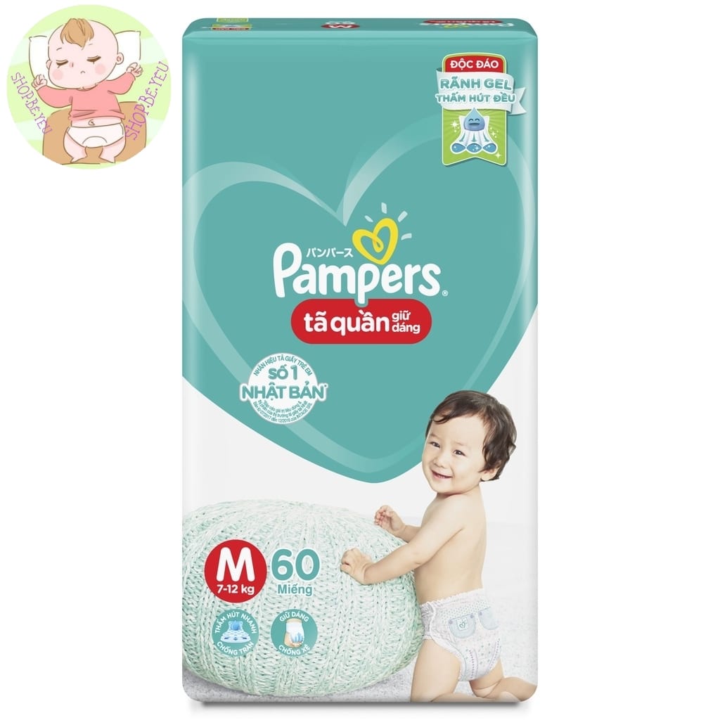 Tã Quần PAMPERS Giữ Dáng Size M60 (7-12kg)