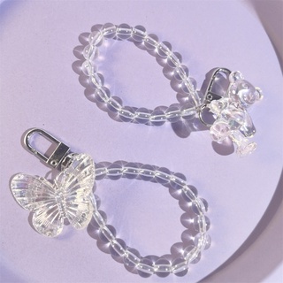 Móc khóa hình gấu trong suốt kiểu dáng dễ thương xinh xắn