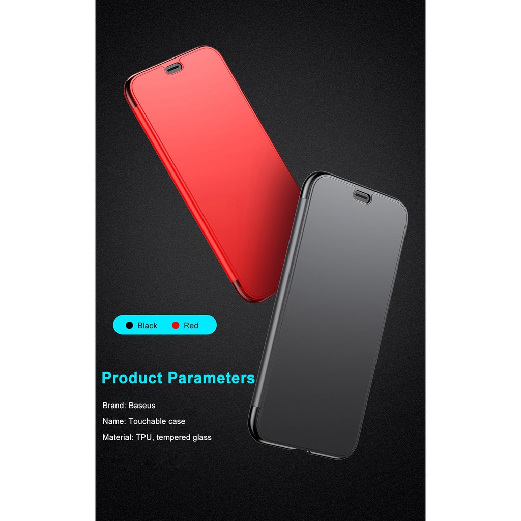 Bao ốp iphone X màn cảm ứng (khi mặt máy không dán cường lực) hãng Baseus