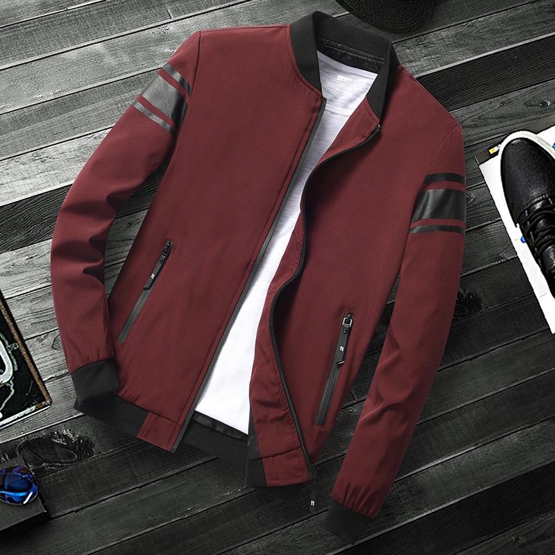 Áo Khoác Bomber Plus Size M-5XL Chống Thấm Nước Chất Lượng Cao Phong Cách Hàn Quốc Thời Trang Xuân Thu Cho Nam