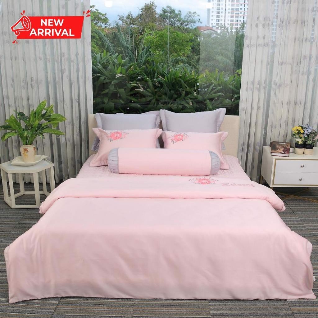 Bộ ga  bọc Tencel Edena mẫu 7709 - Chính Hãng , Cao Cấp in Maybeding