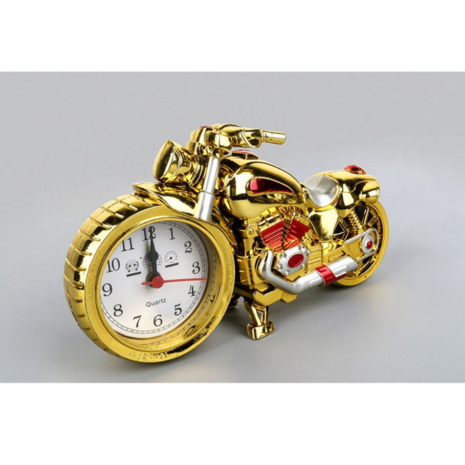 Đồng hồ báo thức để bàn chuông to hình xe máy