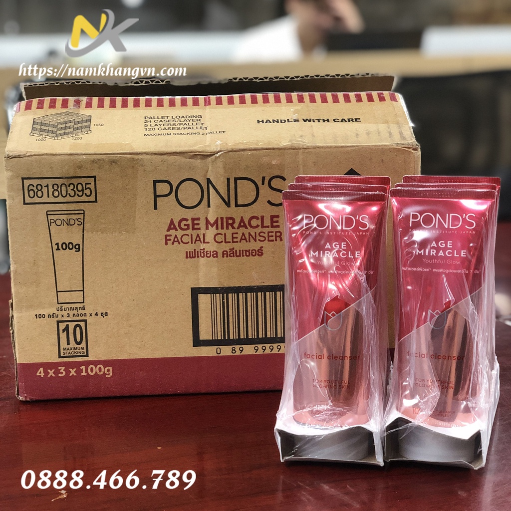 Sữa rửa mặt Pond's Age Miracle Thái - ngăn ngừa lão hóa 100g