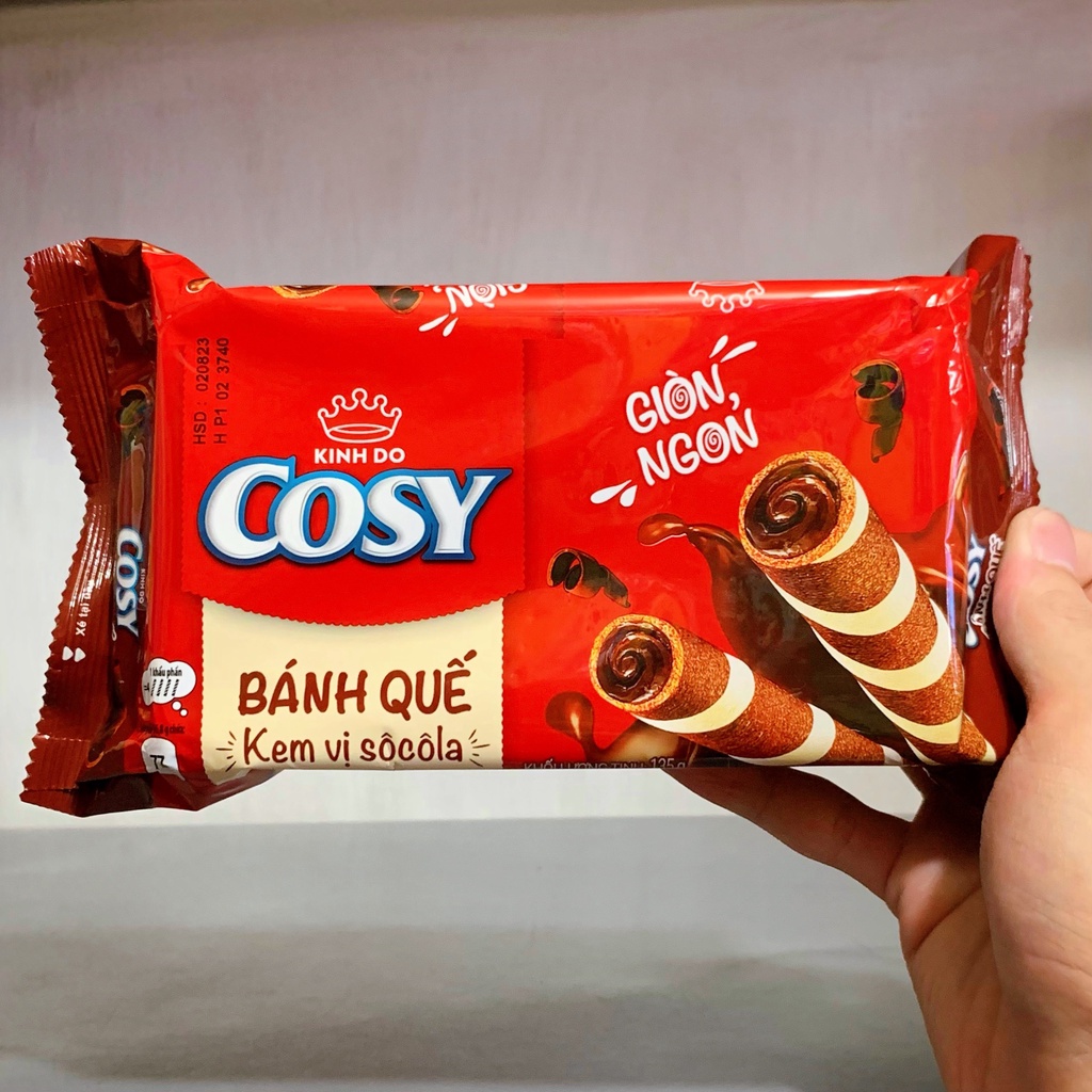 Bánh Quế Cosy Kem Vị Dâu/ Cam/ Socola/ Lá Dứa/ Xoài Xí Muội Kinh Đô Hộp 126g - Thơm Ngon