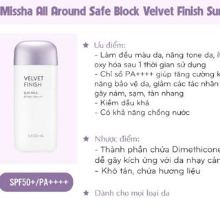 Kem chống nắng Missha All Around Safe Block Sun Milk