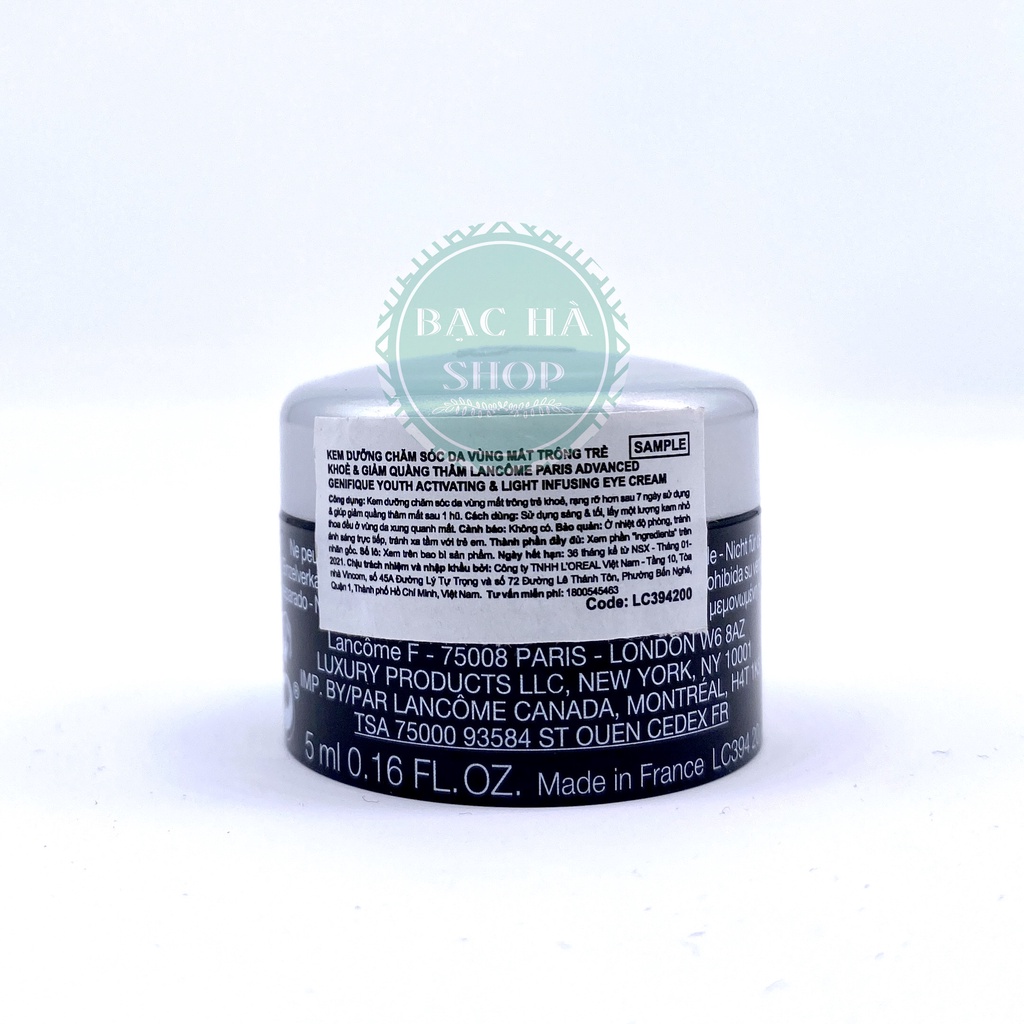Lancome Kem Mắt Trẻ Hóa Génifique Youth Activating Smoothing Eye Cream 5ml