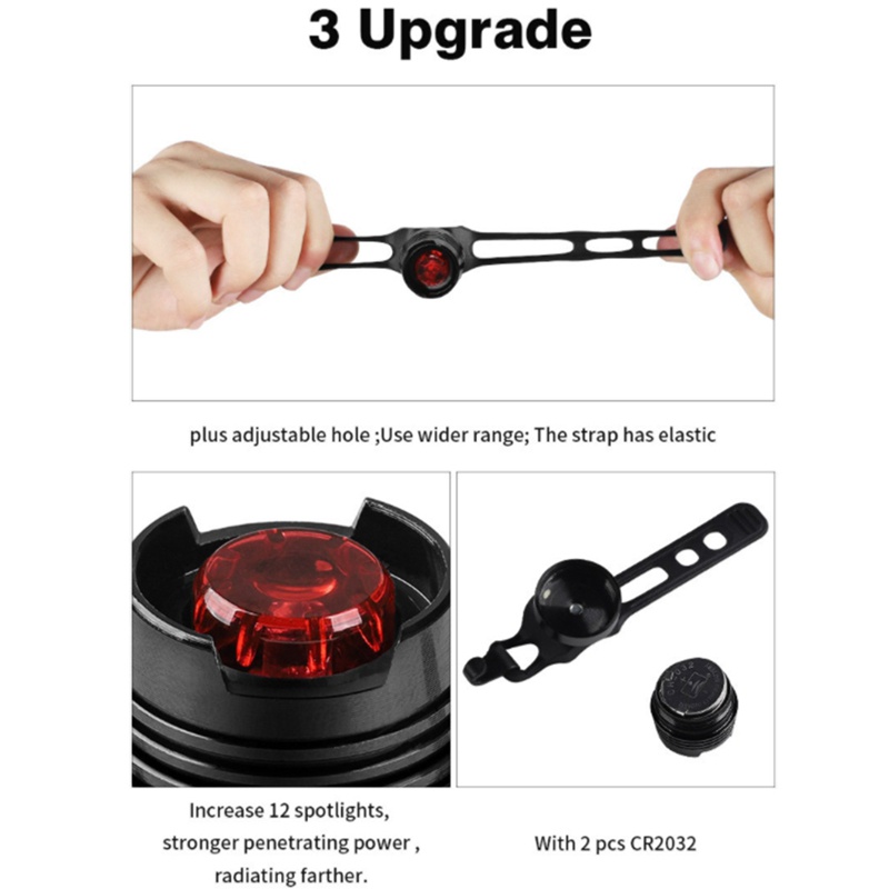 Đèn LED Cảnh Báo An Toàn Gắn Đuôi Xe Đạp Chống Nước