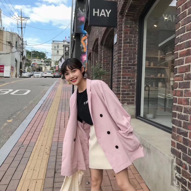Áo vest blazer trơn Hàn quốc ulzzang