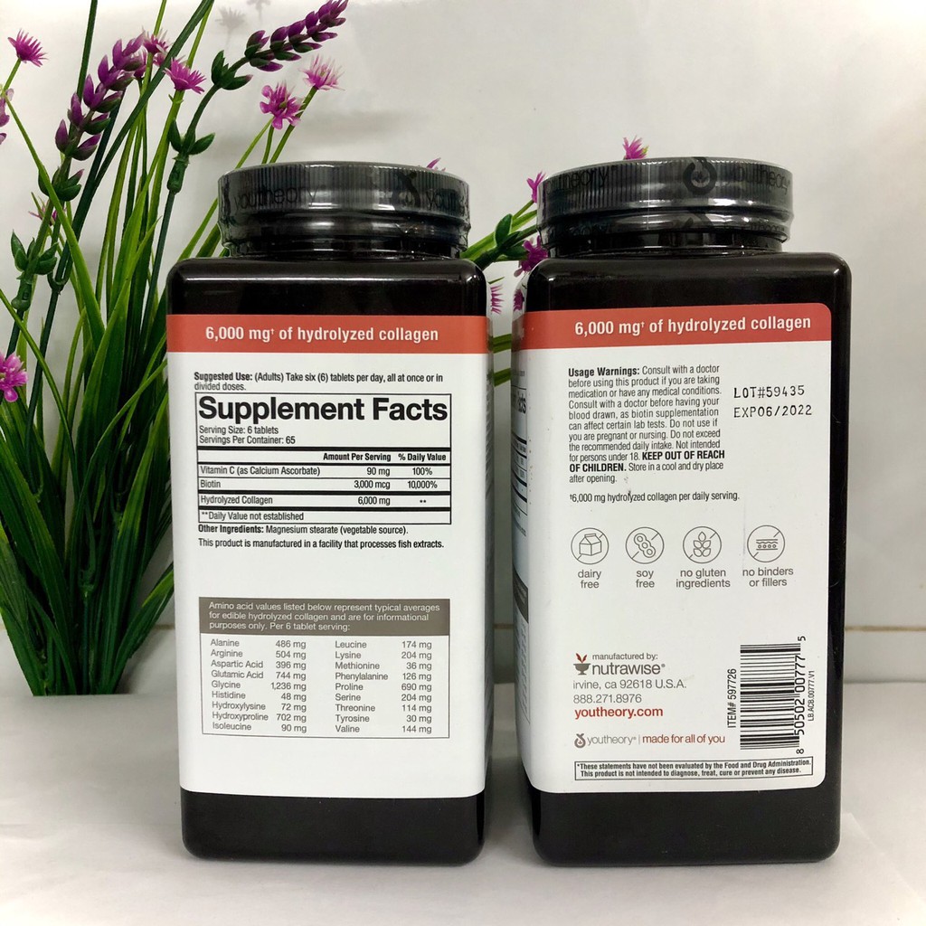 ❤ [Date 2/2023] Youtheory Collage biotin 390 viên Mỹ, Nhãn đẹp, Chuẩn xịn | BigBuy360 - bigbuy360.vn